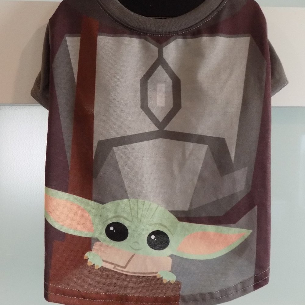 Star Wars The Mandalorian Baby Yoda Dog Pet T-Shirt Size L NEW
